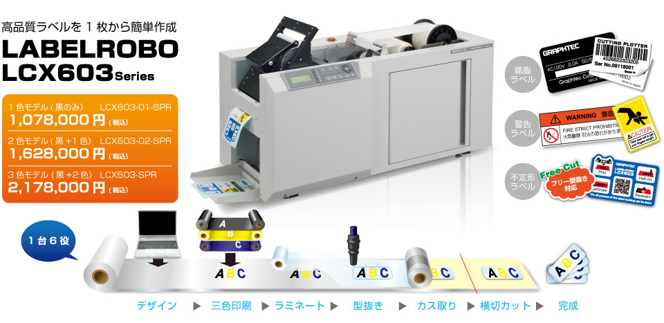 GRAPHTEC/グラフテック LCX603シリーズ用ラベル素材 黄PET